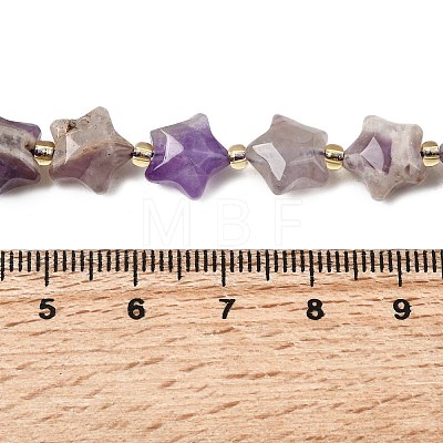 Natural Amethyst Beads Strands G-Z080-A34-10mm-1