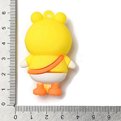 Duck with Frog PVC Plastic Cartoon Big Pendants PVC-G005-03-1