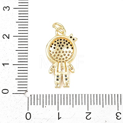 Brass Micro Pave Cubic Zirconia Pendants KK-D258-36G-04-1