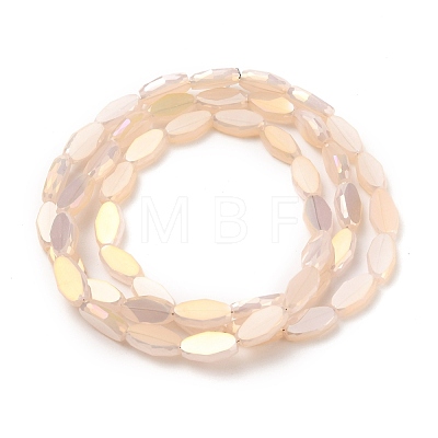 Electroplate Glass Beads Strands EGLA-J150-B-FR02-1