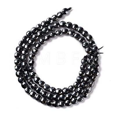 Natural Black Stone Beads Strands G-D0003-A98-1