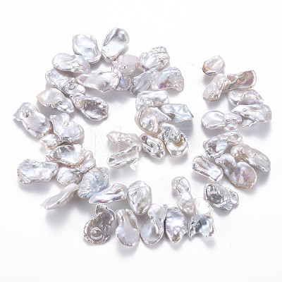 Natural Keshi Pearl Beads Strands PEAR-S020-B03-1