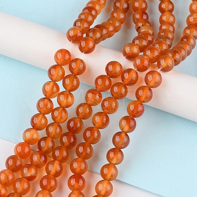 Natural Carnelian Beads Strands X-G-G0003-C06-1