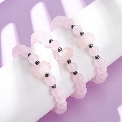Natural Mixed Gemstone Beaded Stretch Bracelet for Women BJEW-A145-01-1