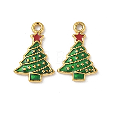 304 Stainless Steel Enamel Pendants STAS-L300-012G-36-1