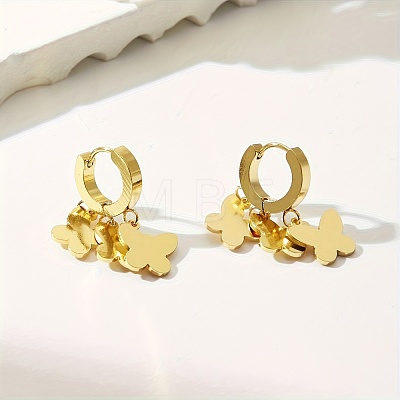 201 Stainless Steel Hoop Earrings TX4252-1