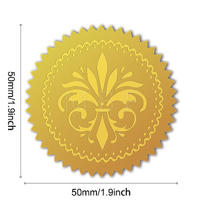 Self Adhesive Gold Foil Embossed Stickers DIY-WH0211-366-1