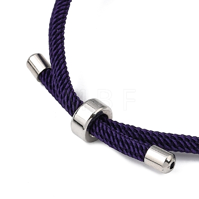 Round Nylon Milan Cord Slider Bracelet Making BJEW-L722-01P-1