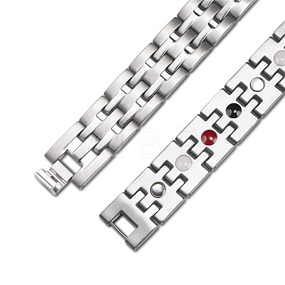 SHEGRACE Stainless Steel Panther Chain Watch Band Bracelets JB675A-1