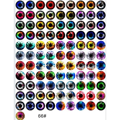 Printed Transparent Glass Cabochons GL-CBAA22A-03-1