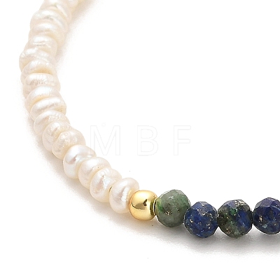 Natural Lapis Lazuli Bead Bracelets BJEW-E098-11G-1