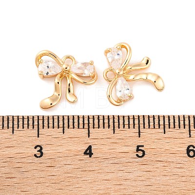 Brass Micro Pave Cubic Zirconia Charms KK-S389-03G-04-1