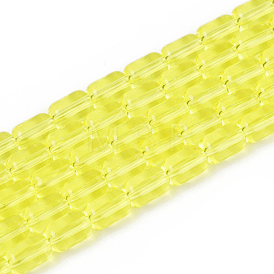 Transparent Glass Beads Strands GLAA-T028-14T-01-1