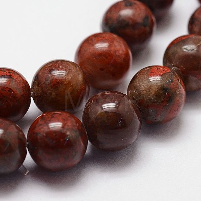 Natural Brecciated Jasper Beads Strands X-G-N0182-01-8mm-1