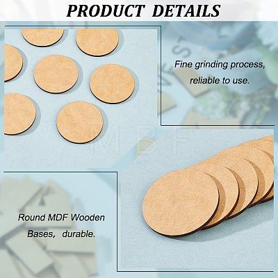 30Pcs Medium Density Fiberboard (MDF) Sheet WOOD-FG0001-30-1