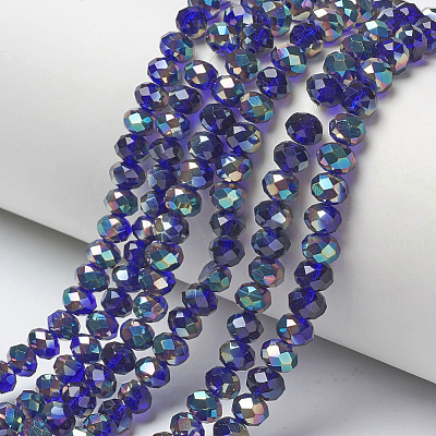 Electroplate Glass Beads Strands EGLA-A034-T1mm-J07-1