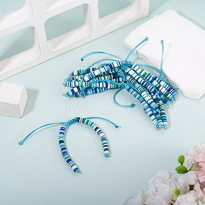 Handmade Polymer Clay Heishi Bead Bracelet Making AJEW-TAC00080-1