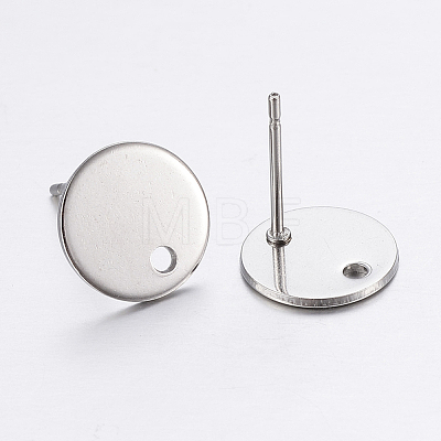 304 Stainless Steel Stud Earring Findings X-STAS-P198-25-12mm-1