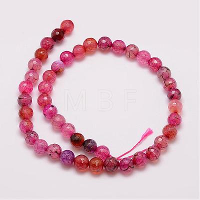 Natural Agate Bead Strands G-G882-8mm-C01-5-1