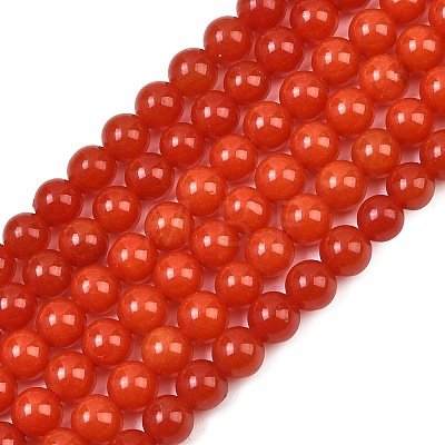 Natural Dyed White Jade Beads Strands GG-CBAEB22-B01-6mm-06-1