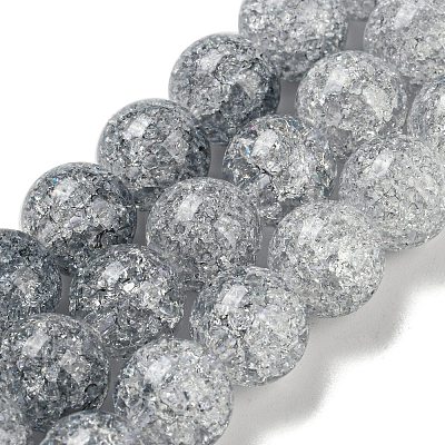 Spray Painted Crackle Glass Beads Strands DGLA-C002-10mm-02-1