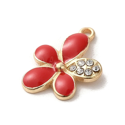 Flower Alloy Enamel Pendants ENAM-A007-02KCG-05-1