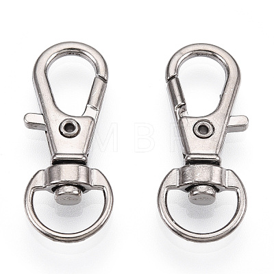 Alloy Swivel Lobster Claw Clasps X-FIND-T069-01A-P-1