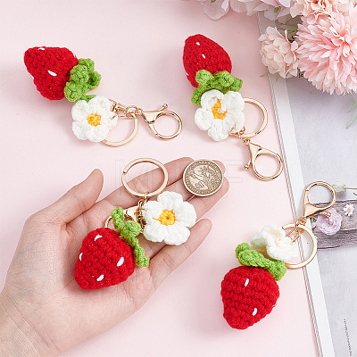 Yarn Woven Keychains KEYC-WH0025-093-1