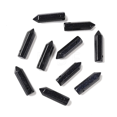 Synthetic Blue Goldstone Pointed Pendants G-D460-01F-1