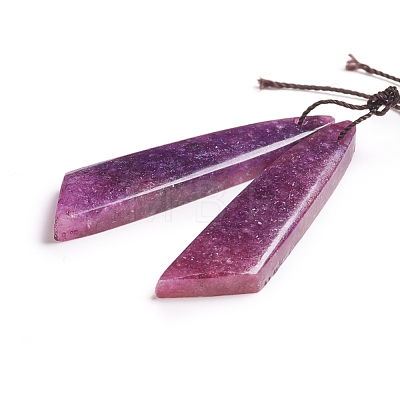 Natural Lepidolite/Purple Mica Stone Pendants G-G827-04O-1