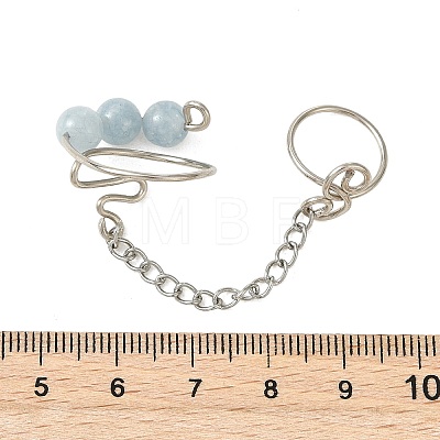Natural Quartz Cuff Rings RJEW-JR01072-01-1