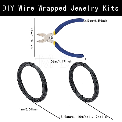 DIY Wire Wrapped Jewelry Kits DIY-BC0011-81D-01-1
