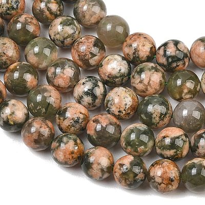 Natural Green Rutilated Quartz Beads Strands GG-CBAC4F6-B01-8mm-B-1