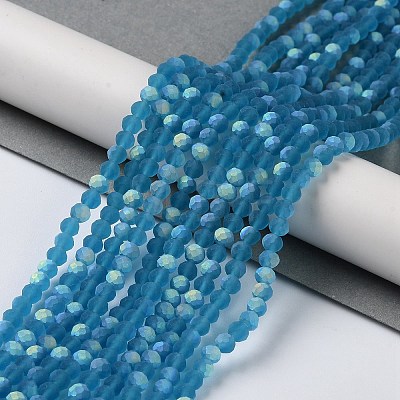 Transparent Glass Beads Strands EGLA-A044-T4mm-MB27-1