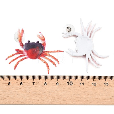 Alloy Enamel Stud Earrings LS-EJEW-P334-02-1
