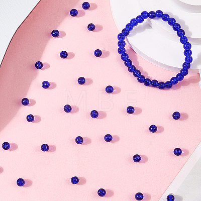 250Pcs Glass Round Beads GLAA-SP0001-49B-1