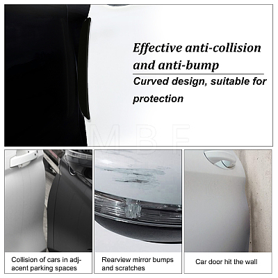 PVC Plastic Car Anti-Collision Strip Stickers AJEW-WH0258-208B-1