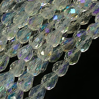 Electroplate Glass Bead Strands X-EGLA-E010-5x7mm-AB01-1