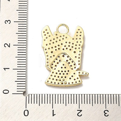 Brass Micro Pave Cubic Zirconia Pendants KK-K355-36G-1