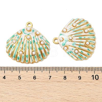 Ocean 304 Stainless Steel Enamel Pendants STAS-T076-08D-02G-1