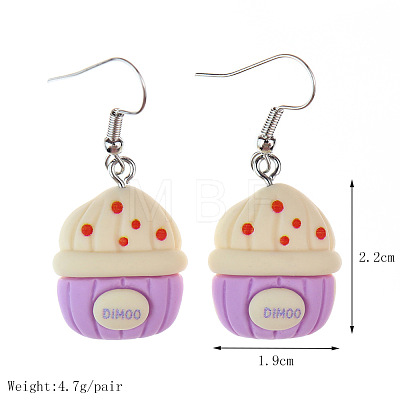 Food Theme Resin Dangle Earrings FS-WGC167F-06-1