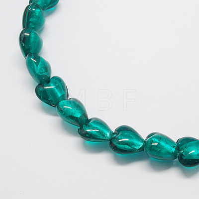 Handmade Silver Foil Glass Beads LS-X-FOIL-R050-15x10mm-11-1