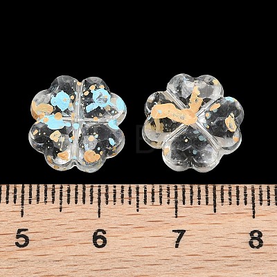 Spray Painted Transparent Acrylic Beads AC-CBAE09B-09-1