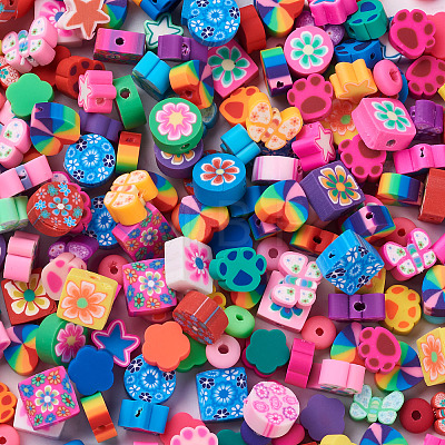 320Pcs 8 Styles Handmade Polymer Clay Beads CLAY-TA0001-15-1