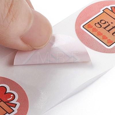 2 Colors Paper Gift Sticker Rolls STIC-E001-12-1