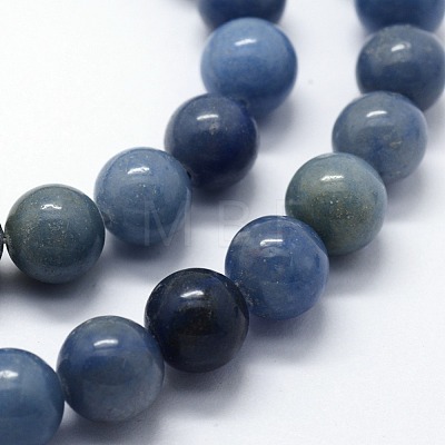 Natural Blue Aventurine Beads Strands G-I199-24-10mm-1