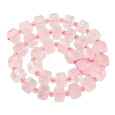 Natural Rose Quartz Beads Strands G-G453-G09-7x12mm-1