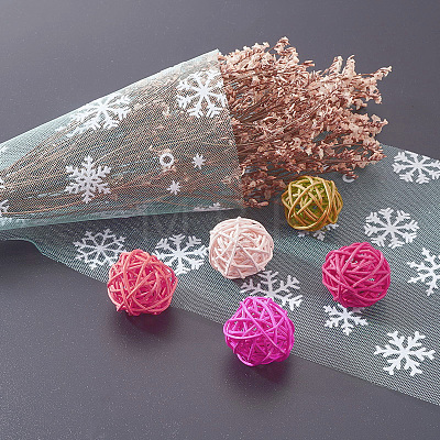 Snowflake Deco Mesh Ribbons OCOR-P010-G11-1