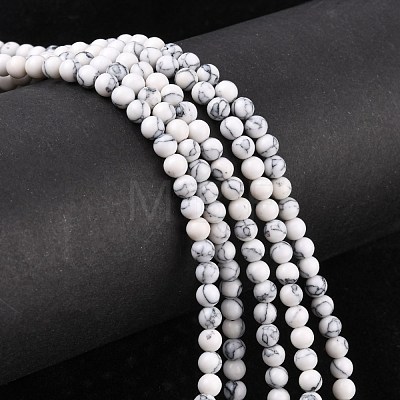 Synthetic Howlite Beads Strands G-E110-4mm-5-1