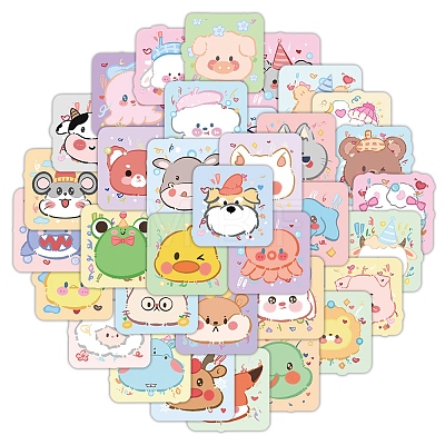 60Pcs Paper Stickers PW-WG57DEE-01-1